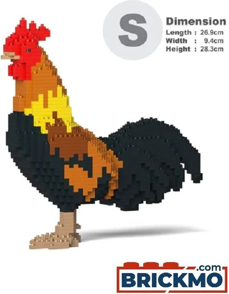 Puzzle 3D Coq en briques JEKCA ST19BD03 : Jeu de construction créatif