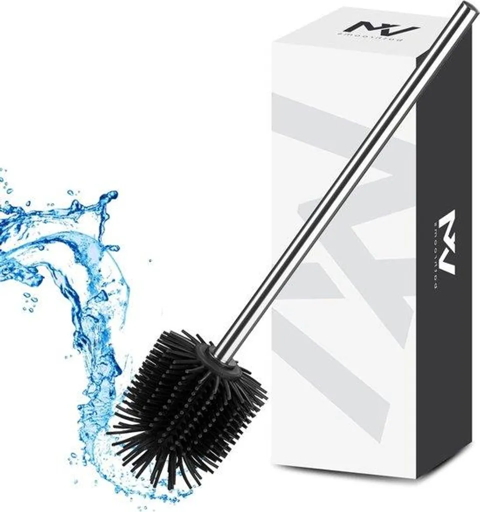 Brosse de rechange WC robuste noire acier inoxydable anti-corrosion