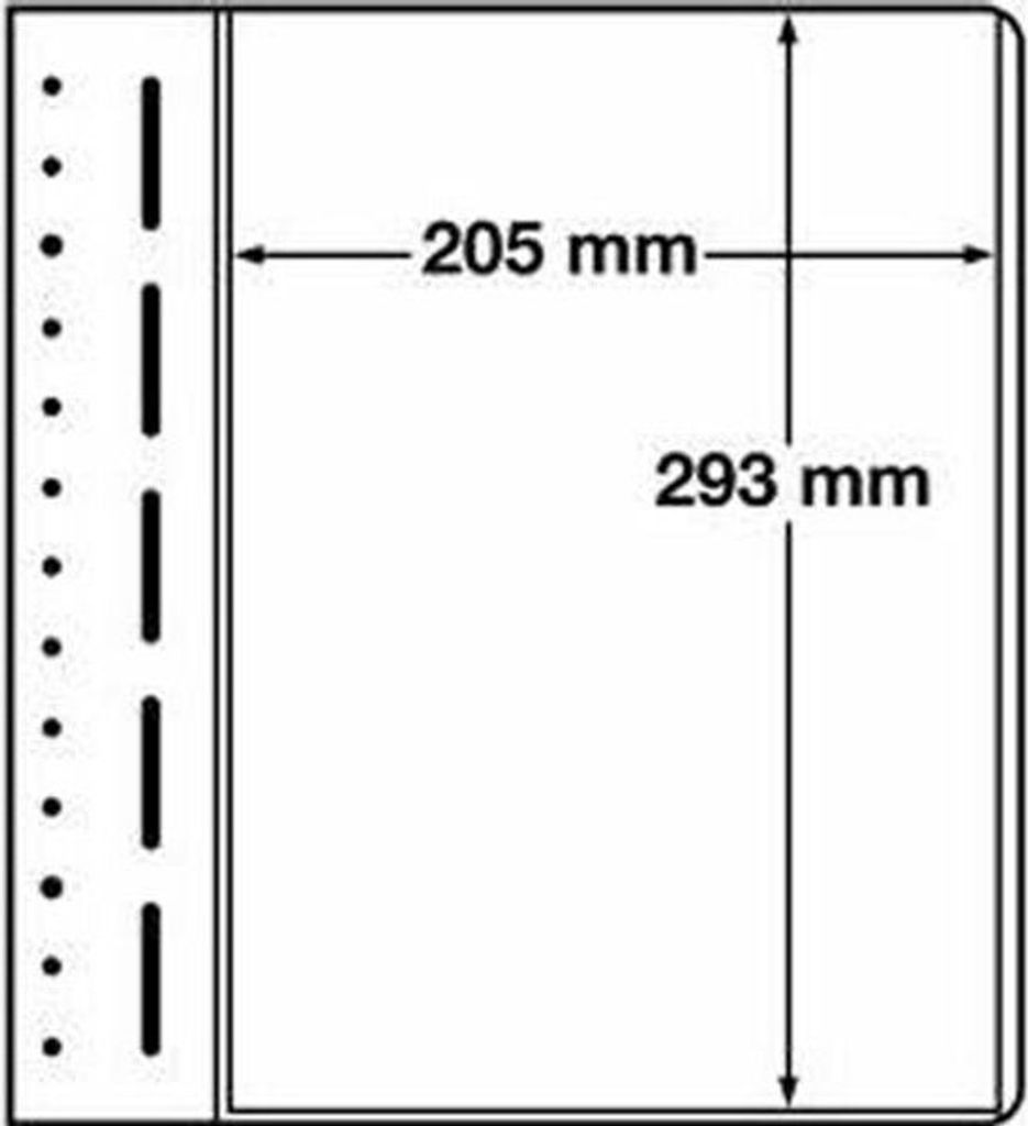 LEUCHTTURM Blankoblätter, 1er Einteilung, 205x293 mm
