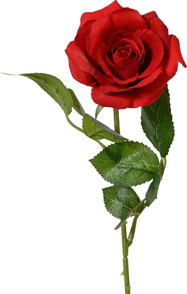 Rosa artificiale con stelo 8x55 cm rossa Immagine del prodotto 