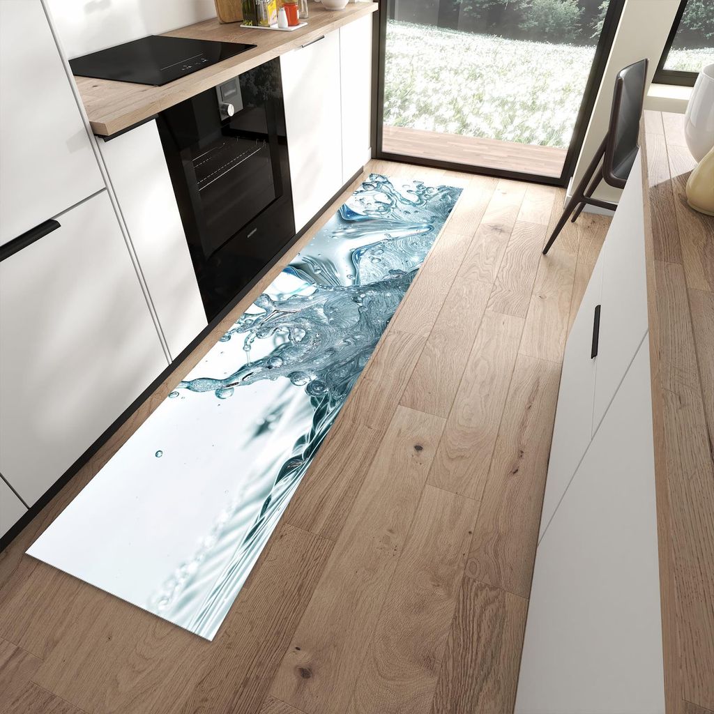 Küchenteppich 60x270cm rutschfest & abwischbar PVC Läufer - Sternspritzer