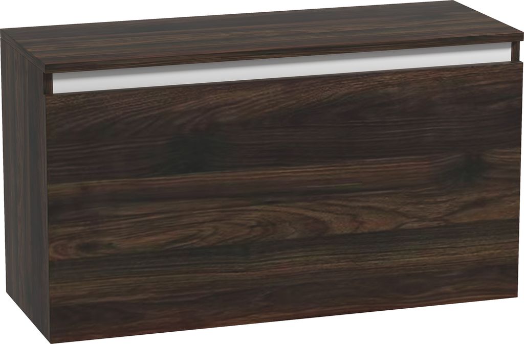 HOMCOM Schwebender Nachttisch mit griffloser Schublade, moderner Nachttisch aus Holz zur Wandmontage für Schlafzimmer, 80 x 30 x 45 cm, Walnuss