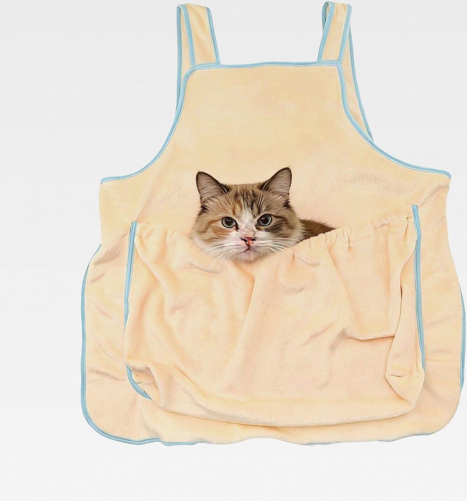 Katzen Tragetasche In Wickelform Zum Transport | Umarmungsschürze Für Haustiere,Bequeme Katzen Tasche Schürze,Für Reisen Zuhause Wandern Indoor...