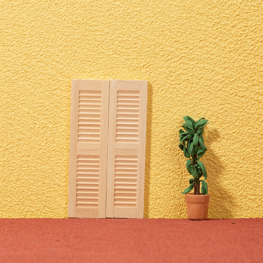 2pcs Dollhouse Fenster wunderschön simuliert realistische glatte Oberfläche exquisite dekorative kompakte farbige einfache Embryo -Modellzubehör...