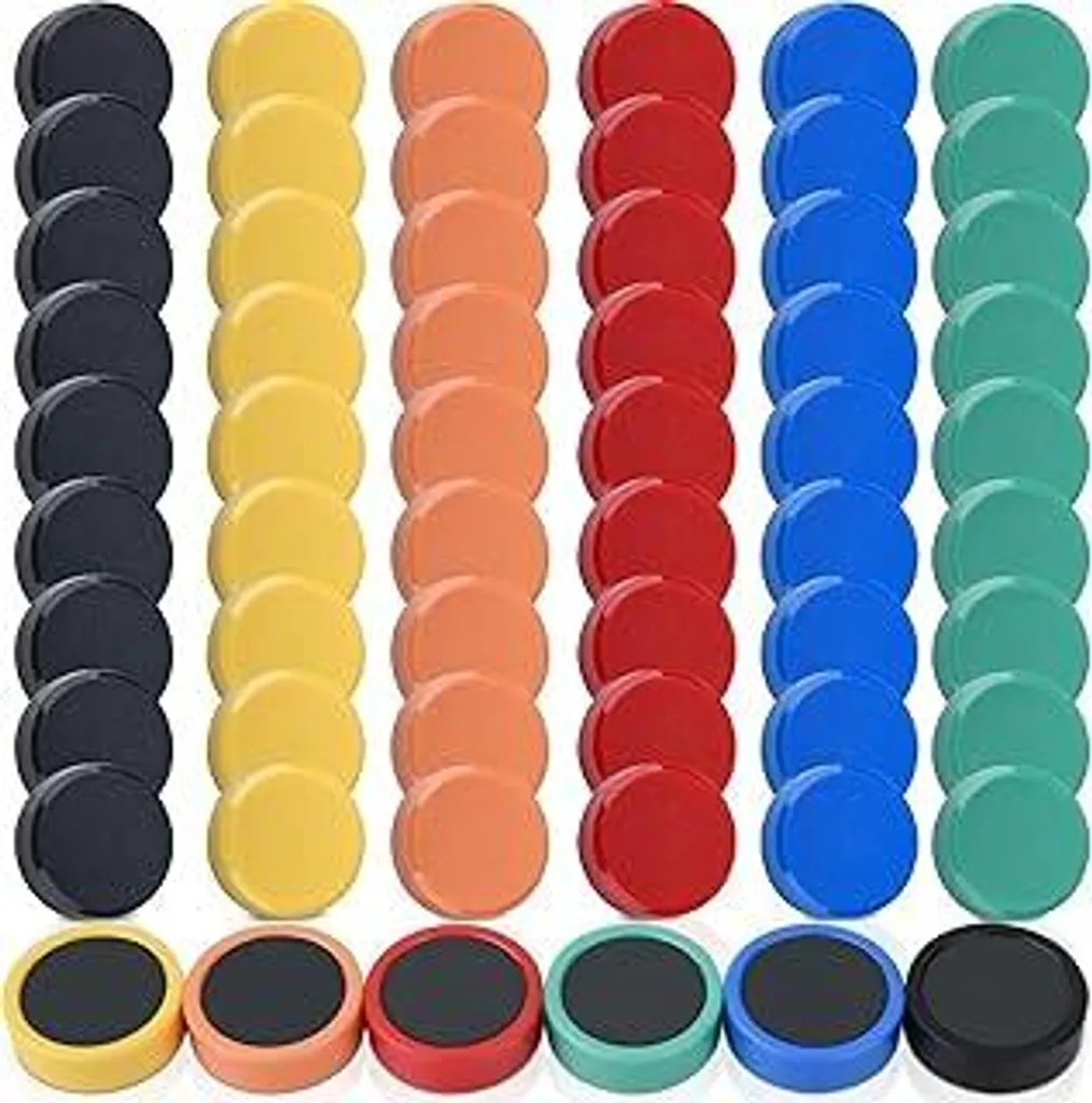 Set 60 Calamite Potenti Lavagna Magnetica e Bacheca - 6 Colori Turbo