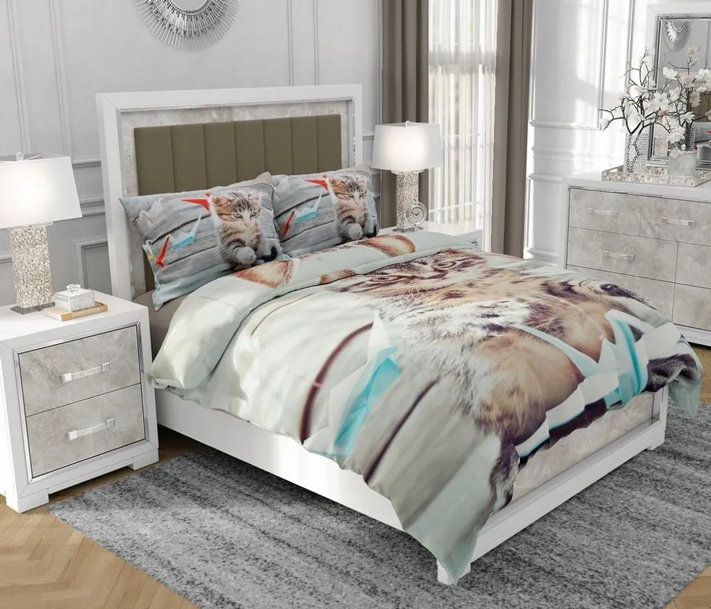 Set Letto 3 Pezzi SOVIO 140x200 Cotone 100% | Sicuro per la Famiglia