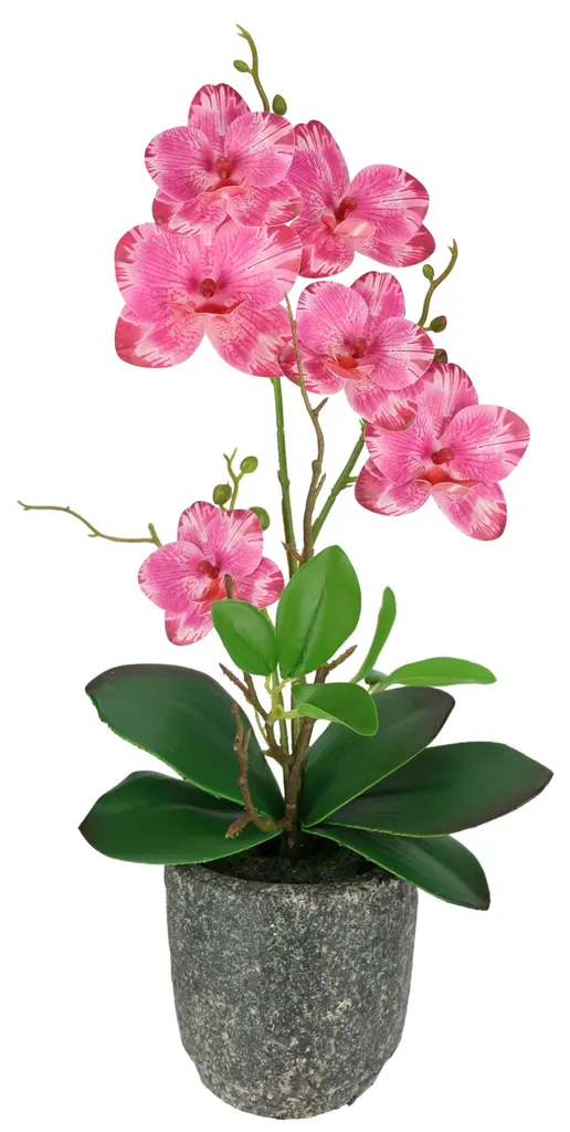 Décoration de Mariage Orchidée Artificielle Phalaenopsis en Pot pour Table
