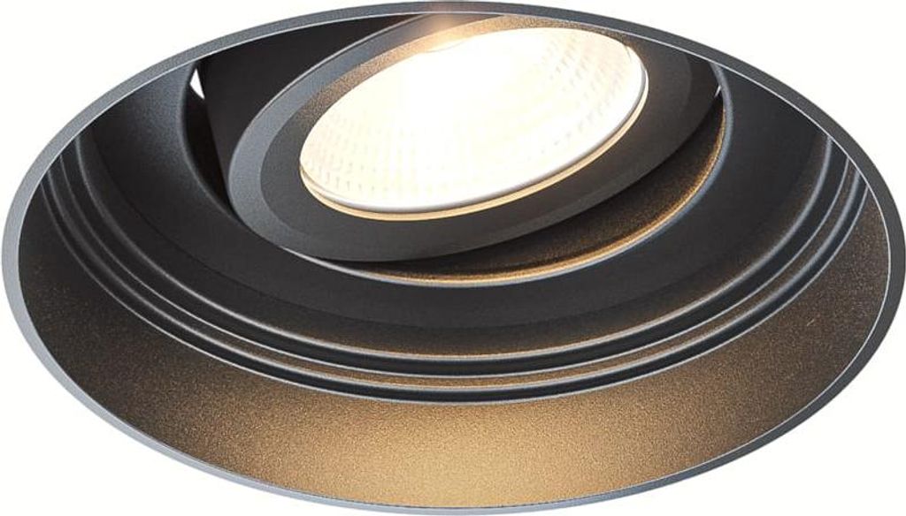 hoftronic LED Einbaustrahler 5W 450lm 2700K Schwarz IP65 dimmbar schwenkbar