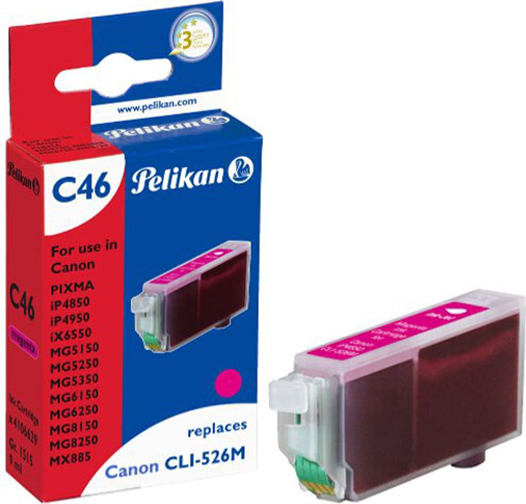 Pelikan wiederbefüllte Tinte 4106629 ersetzt Canon CLI-526M magenta