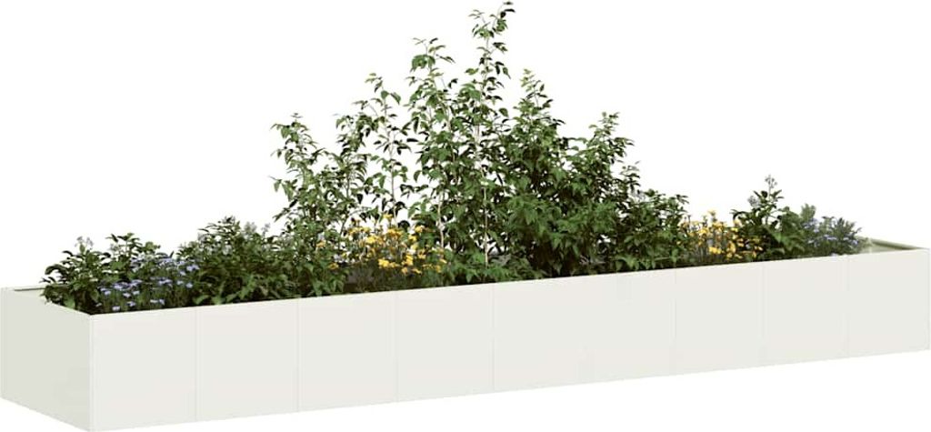 Pflanzgefäß Weiß 360x80x40 cm Stahl