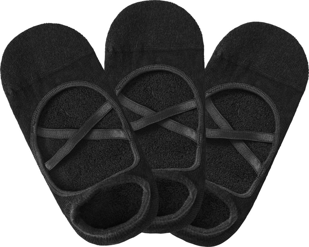 LASCANA ACTIVE Füßlinge 3 -teilig 3x schwarz Größe 39/42 Sockengröße