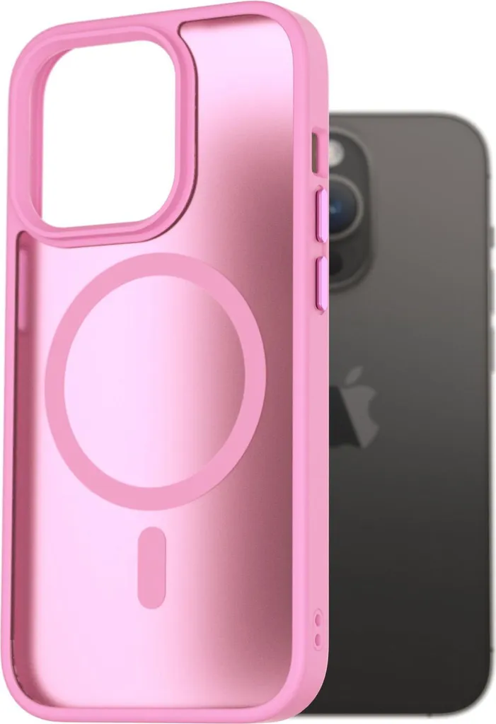 Custodia AlzaGuard iPhone 14 Pro Rosa Lavanda Magsafe - Protezione Opaca