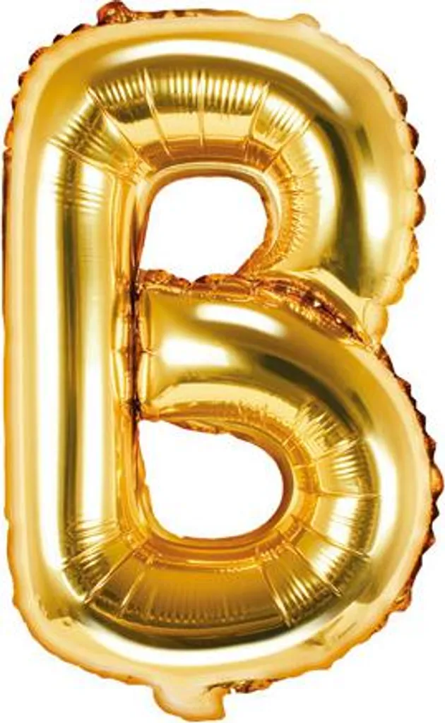 Ballon lettre B or 35cm haute qualité - Décoration sans fuite lot de 50