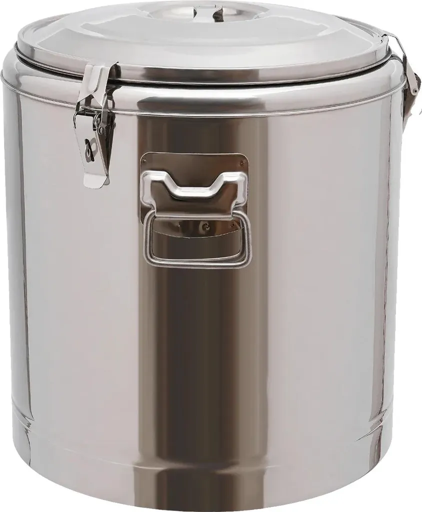 Récipient thermique argenté design isolé 500ml pour repas chauds