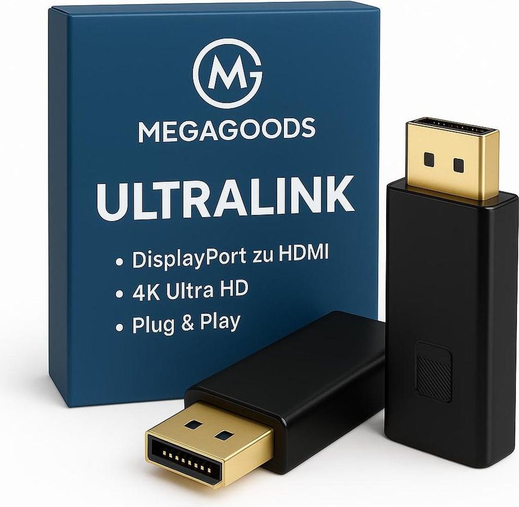 DisplayPort auf HDMI Adapter 4K UHD DP Stecker auf HDMI Buchse DE.