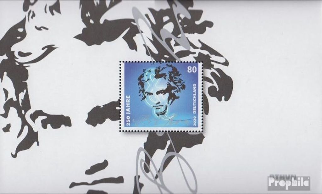 Briefmarken BRD (BR.Deutschland) 2020 Mi Block85 (kompl.Ausg.) postfrisch Ludwig van Beethoven