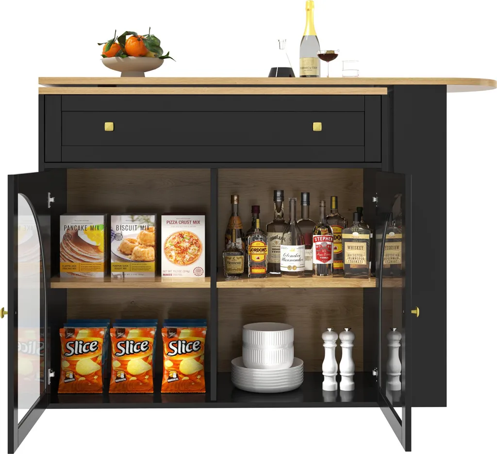 Table de bar extensible noire pivotante : la solution pour petits coins - 9
