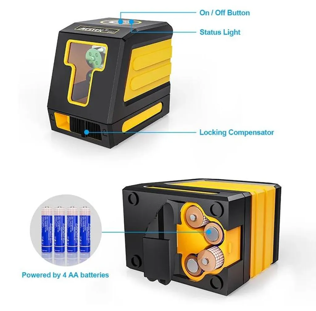 Niveau laser pour pose de carrelage et cloisons avec support vert - 3