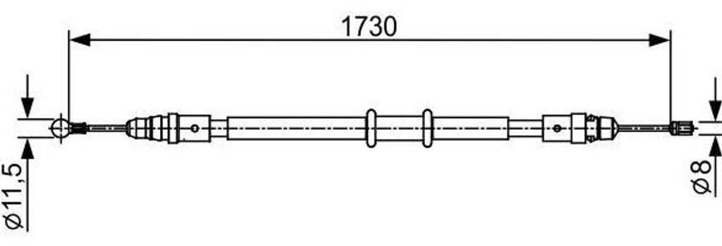 BOSCH 1 987 482 549 Seilzug, Handbremse OE 364007808R kompatibel mit Master