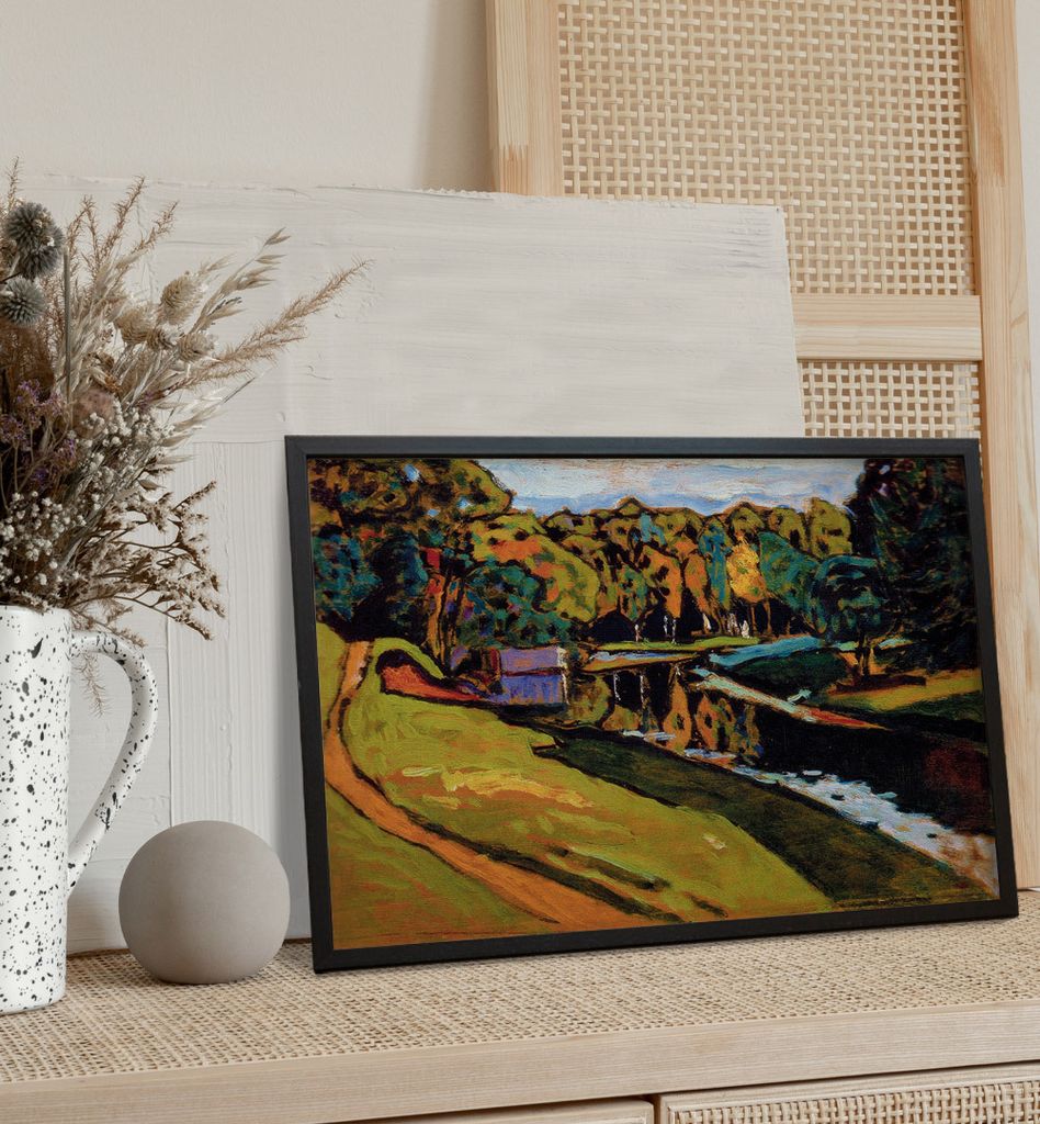 Poster Herbstlandschaft, groesse_poster:21x30 cm, groesse_rahmen:birke 21x30 cm