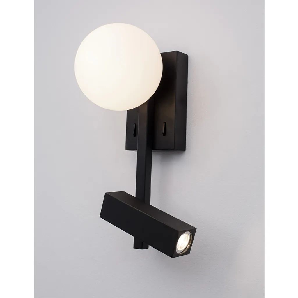 Applique LED Joline Noir Sable Finition Verre - Éclairage Chic Nova Luce - 4