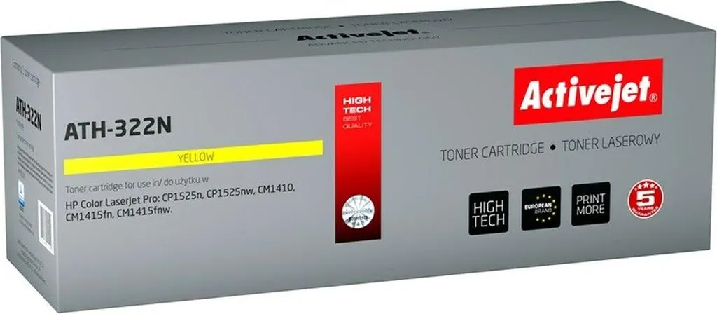 Toner Jaune Haute Qualité remplace HP 128A CE322A Activejet 1300 pages
