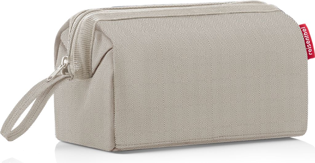 reisenthel travelcosmetic, Beautycase, Kulturtasche, Kulturbeutel, Kosmetiktasche, Herringbone Sand, 4 L, WC6049