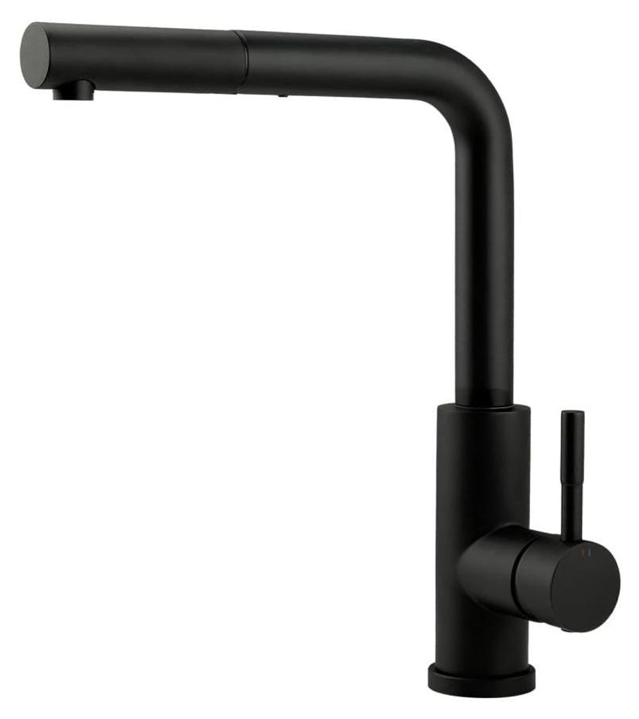 Pure.Sink Elite Steel Spark-S Küchenarmatur in Mattschwarz mit ausziehbarem Auslauf PS8041-10