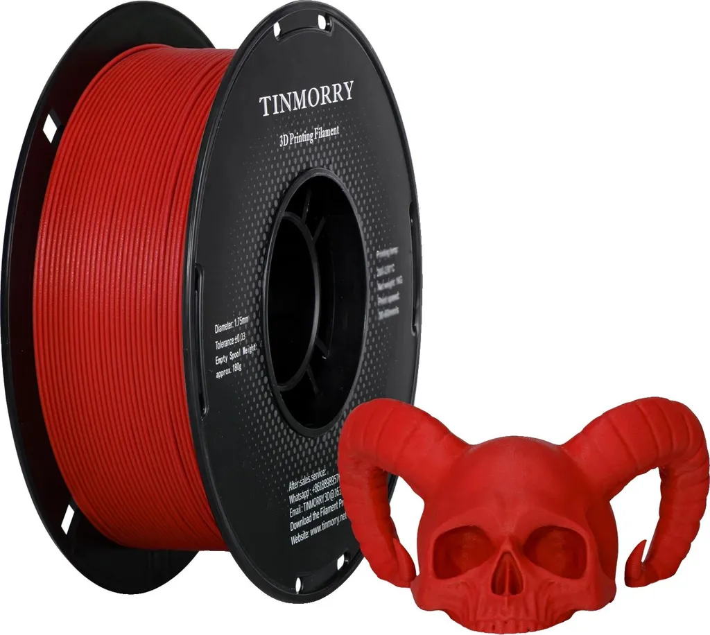 Filament PETG-GF Rouge stable et rigide pour impression 3D technique