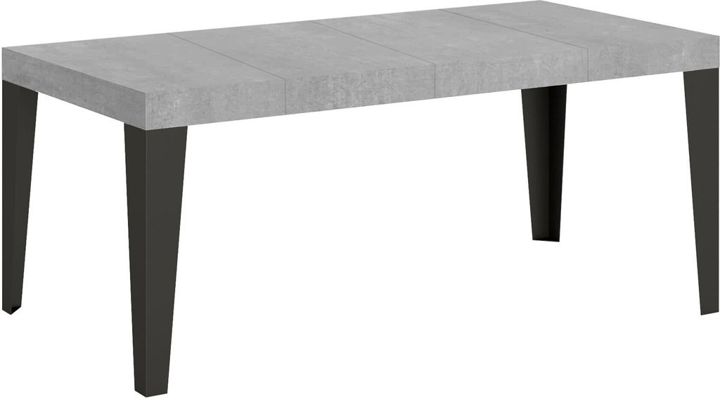 Ausziehbarer Tisch 90x90/246 cm Gestell Flame Premium Cement Anthrazit