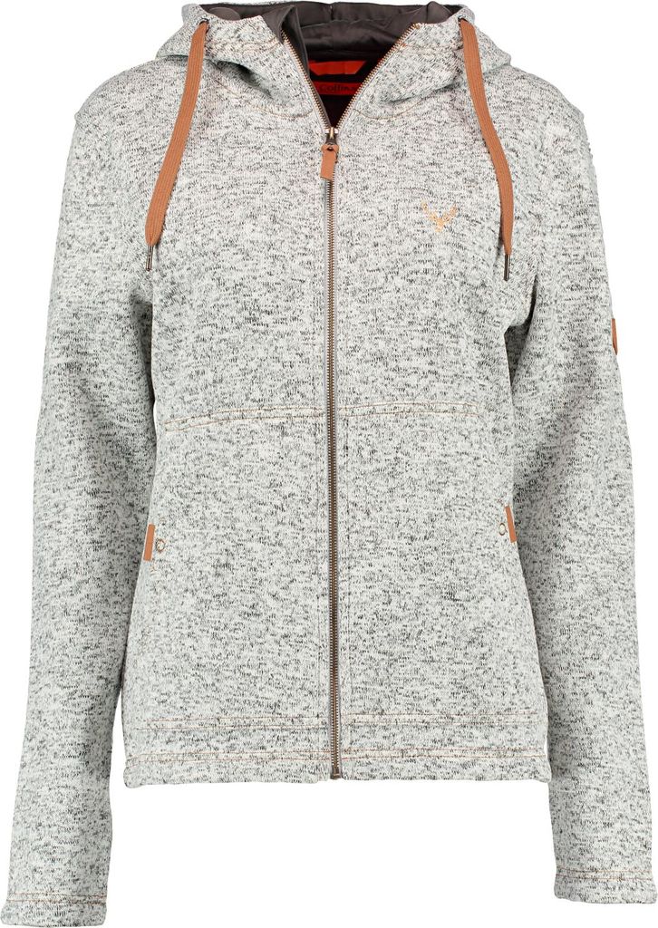 OS Trachten Adisur Strickfleece Jacke Damen (Mittelgrau) Größe 36