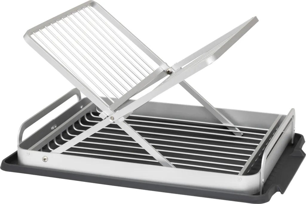 Égouttoir Pliable Gris 44x31cm en Silicone et Plastique Haute Résistance