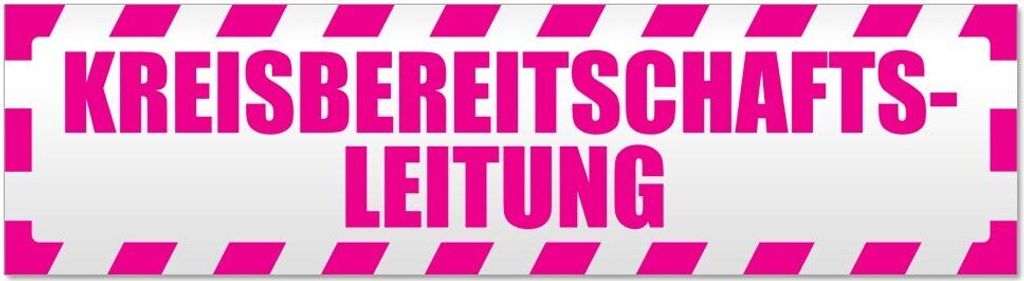 Kiwistar - Autoaufkleber - Pink - 20 x 5,3 cm - Kreisbereitschaftsleitung gestreift - Hinweis Aufkleber Sticker für Auto, Kfz, Fahrrad, PKW, LKW
