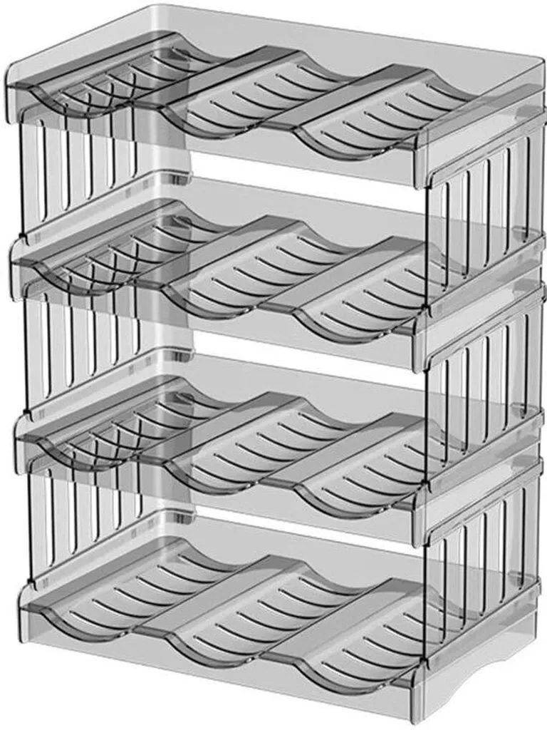 Casier à bouteilles modulable transparent pour réfrigérateur et étagère