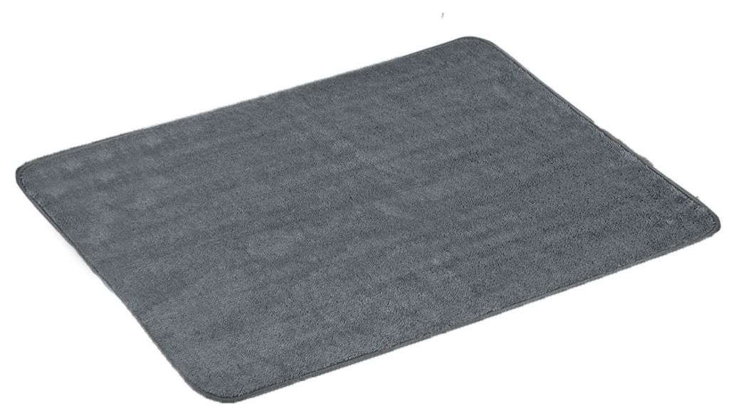 Badematte TRIVORA 60x100 cm dunkelgrau Produktbild 