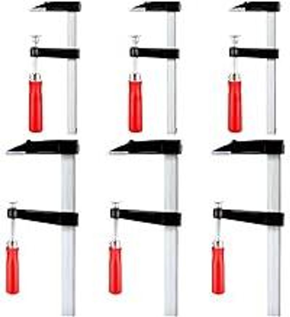 GBACHOOSE 6 Stück Schraubzwingen set mit Spannweite 50x150MM/80x300MM, Schraubzwinge für präzises Fixieren, Holzbearbeitung präzises Fixieren v...