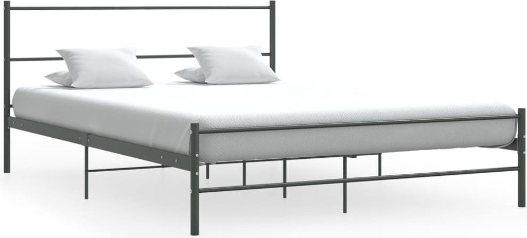 Maison Exclusive - Bettgestell ohne Matratze Grau Metall 140×200 cm