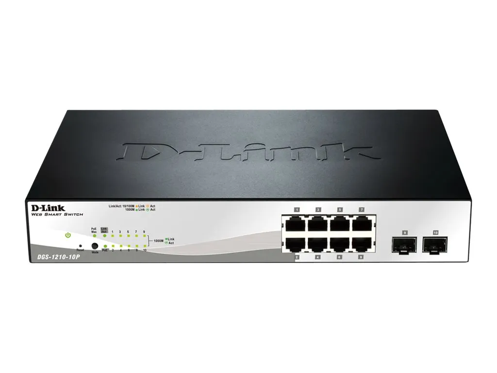 D-Link DGS-1210-10P : Switch PoE+ 8 Ports pour Stopper les Latences