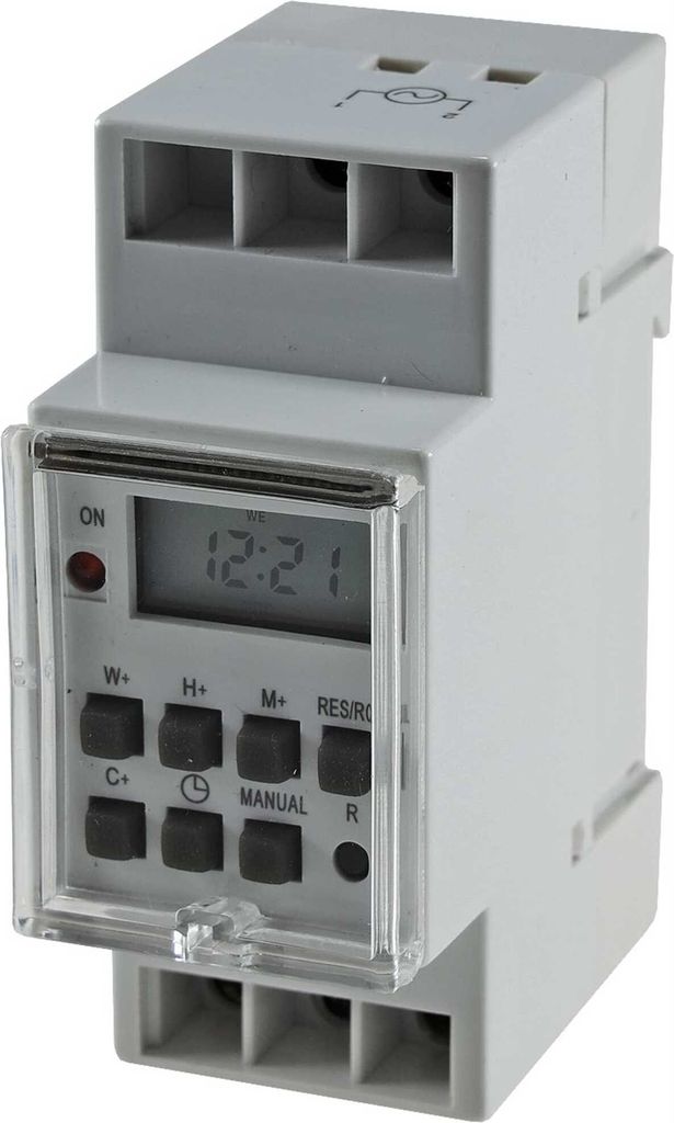 digitale Wochen-Zeitschaltuhr für Schalttafel-Einbau 230V Produktbild 