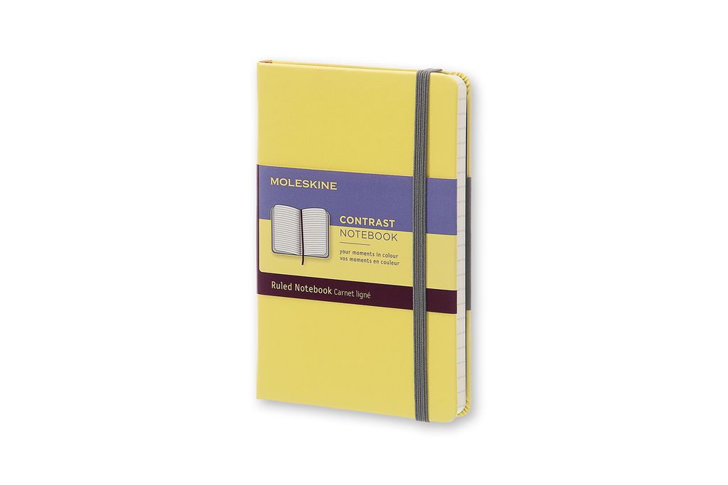 Moleskine Contrast Kollektion Pocket liniert fester Einband Zitronengelb