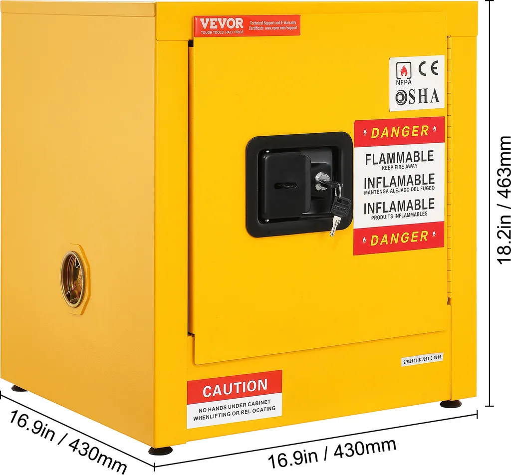 Armoire de sécurité 11 gallons pour laboratoire et stockage chimique - 8