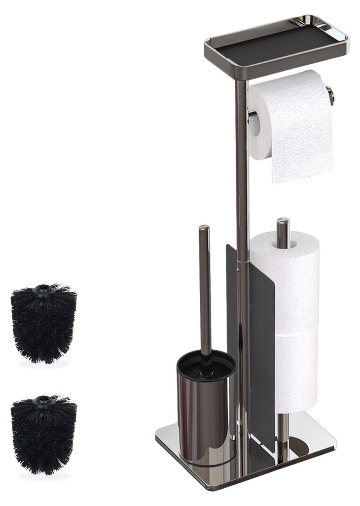 Set da bagno Relaxdays, acciaio inossidabile, ripiano e Immagine del prodotto 