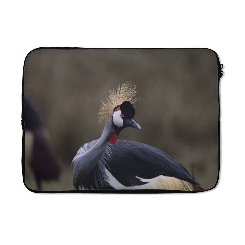 MuchoWow Laptop Hülle 14 ZollKranich in der Savanne Laptoptasche - Laptoptasche - Stoßsicher - Schutzhaube