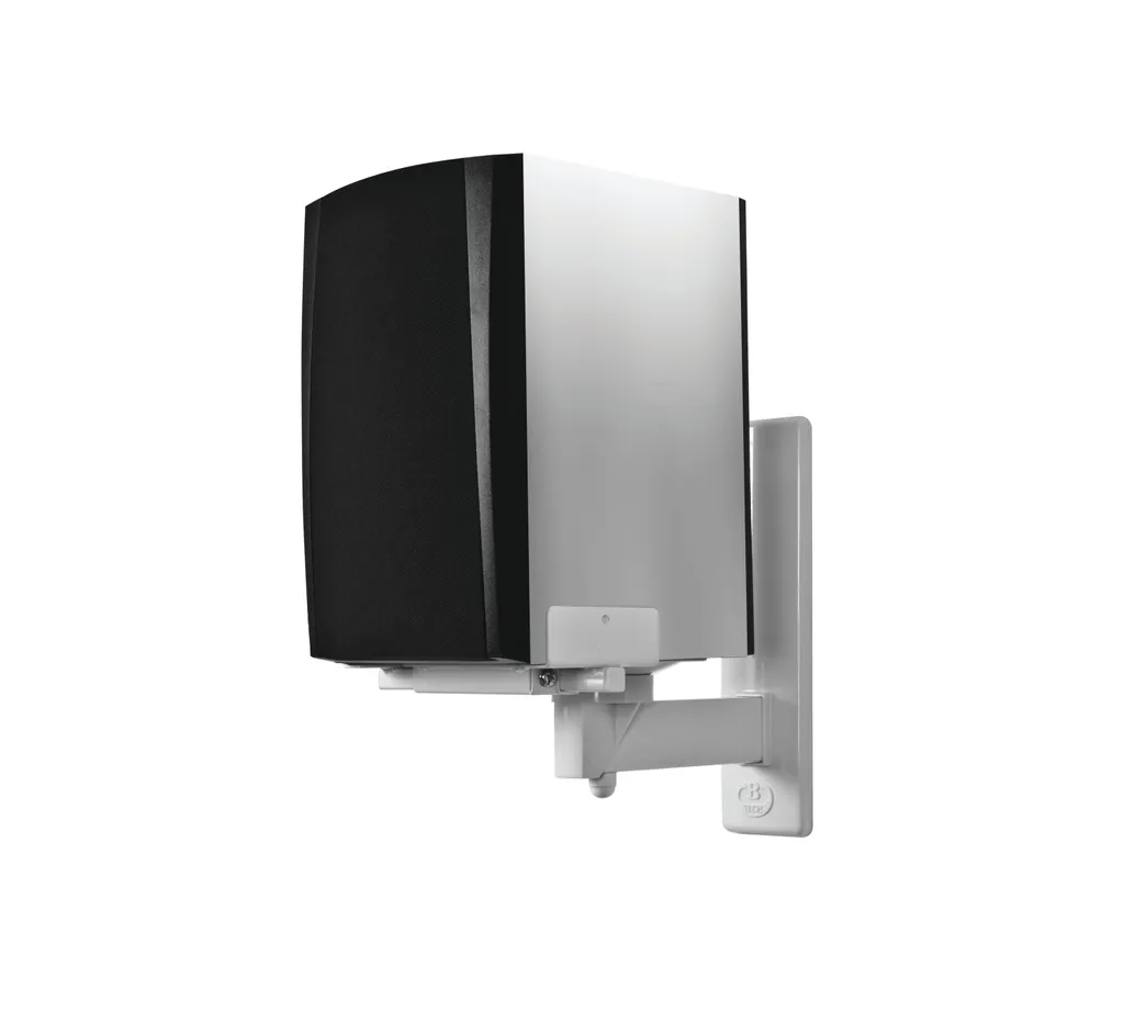 Support Mural Enceinte Home Cinéma B-TECH BT77 Blanc Orientable Haute Qualité - 9