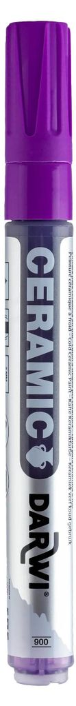 Darwi 6x Keramikfarbe, Marker 2mm Spitze, 6ml, Violett Violett DA0340013900C