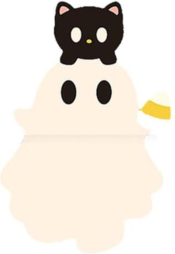 Halloween Ghost Phone Buddy Mini-Telefonfigur, Überraschungsspielzeug, zum Aufkleben, süßer Geister-Telefonaufsatz, selbstklebende Dekoration f...