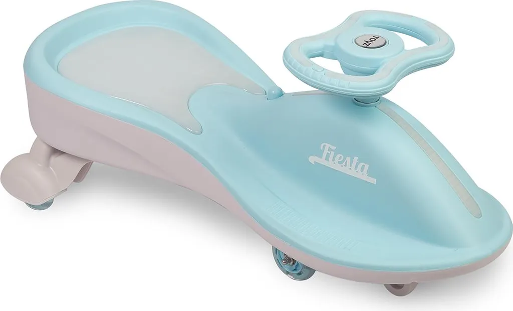 Trotteur Bébé Fiesta Bleu TOYZ avec Roues Silencieuses et Bac à Jouets