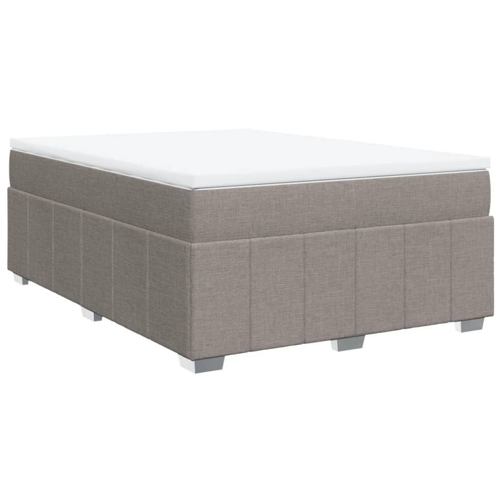 "im Sonderangebot"Boxspringbett Modernes/Doppelbett - Polsterbett Erwachsene/r /Kind - mit Matratze Taupe 140x200cm Stoff - Klassische Betten DEMö...