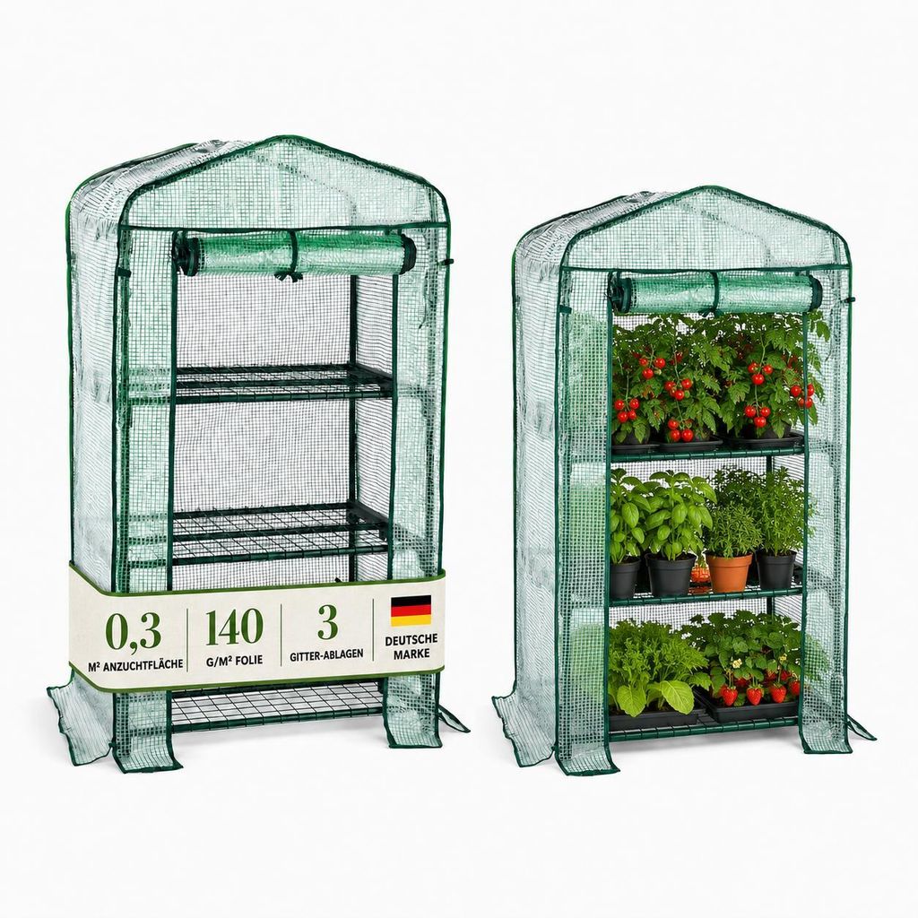 TOM Folien Gewächshaus | 0,3 m² | 140g/m² | Produktbild 