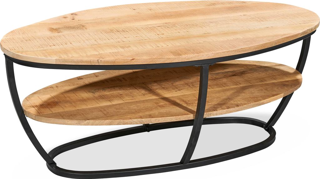 Couchtisch Jambi - 60x110x44cm - Metall/Mangoholz